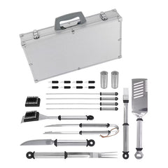 21 Piece Barbecue Tool Set with Aluminum Case