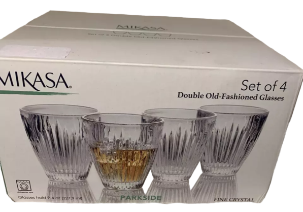 Set Of 4 Double Old Fashioned  Glasses Parkside 227.9ml