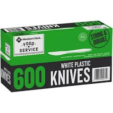 600 White Plastic Knives ITM: ZR0082278