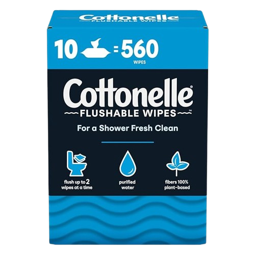 Flushable Wipes 560pc 10-56 ct Packs