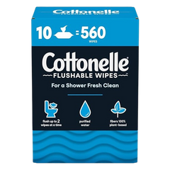 Flushable Wipes 560pc 10-56 ct Packs