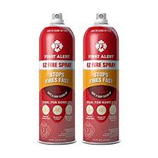 First Alert EZ Fire Spray, Extinguishing Aerosol Spray, 2pk