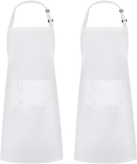 2 Pieces White Bib Aprons