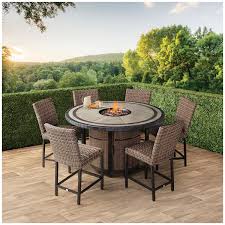 High Dining Fire 7 Piece Dining Set