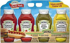 Picnic 4Pack -2Tomato Ketchup, Sweet Relish & Yellow Mustard