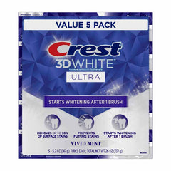 3D White Fluoride Anticavity Toothpaste Ultra 5pk 737g