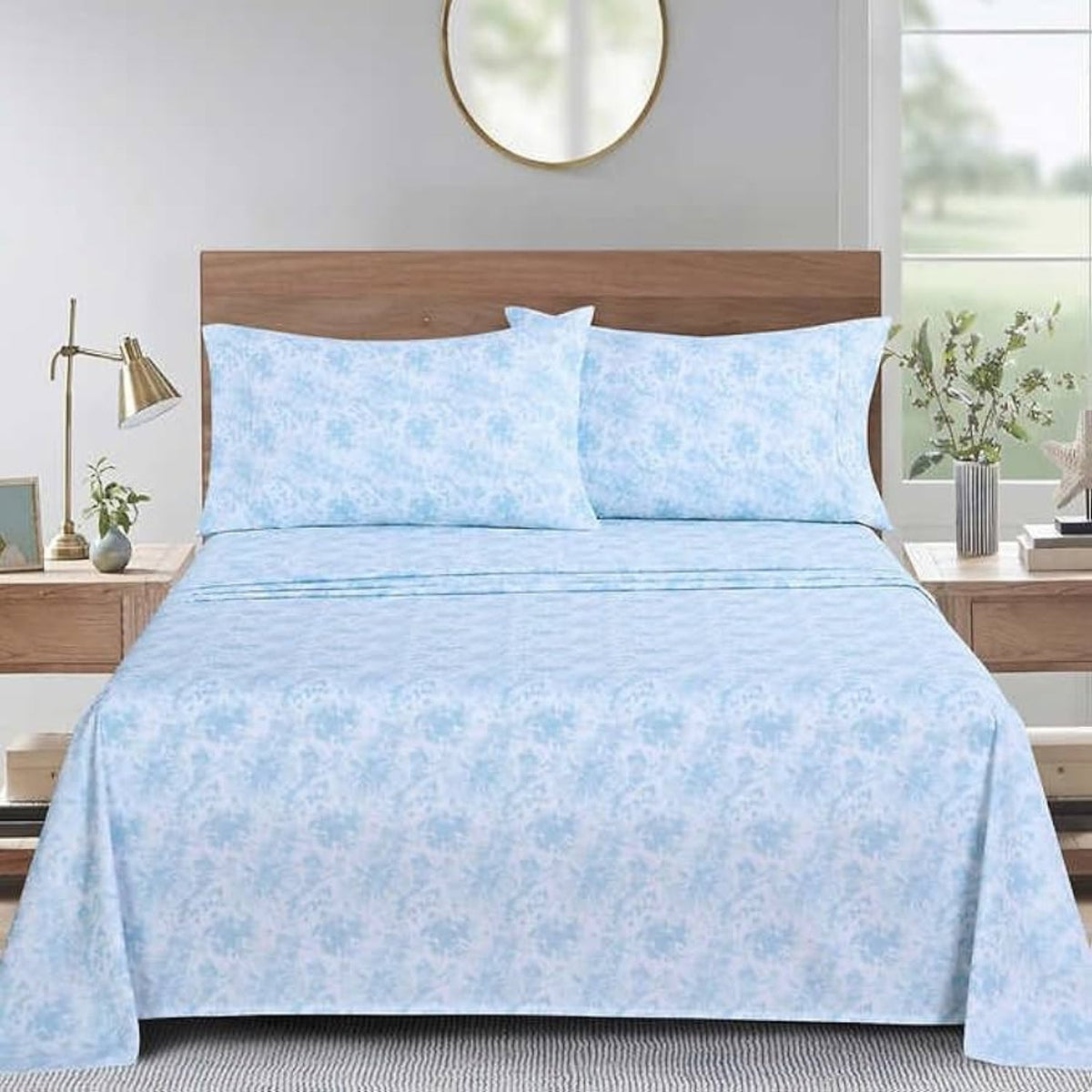 Twin/Twin XL 4 Piece Sheet Set Tie Dye Blue ITM: 1019729