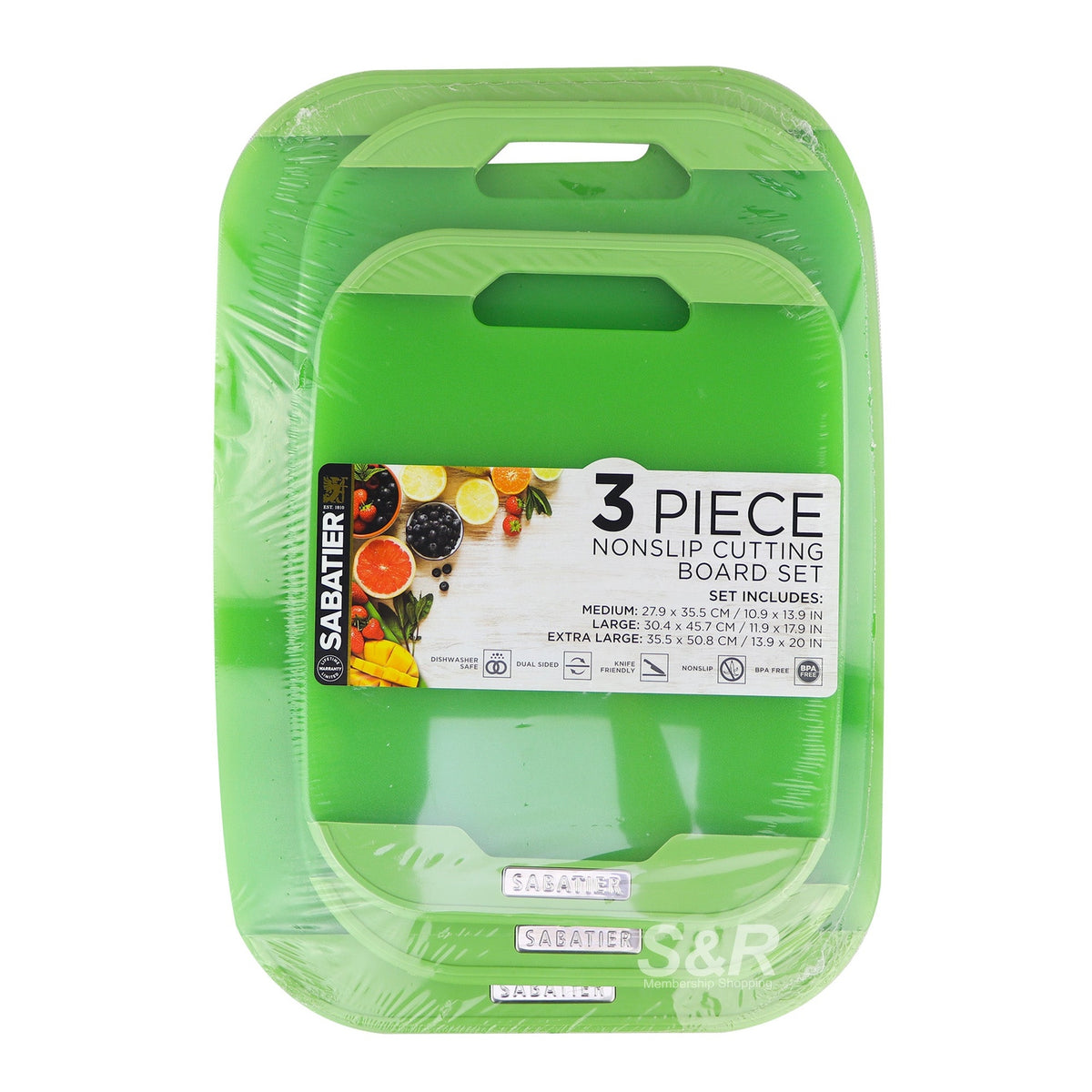 3 Piece Nonslip Cutting Board Set