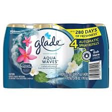 Glade Automatic Spray Refills 4 Pack Fresh Sea Salt & Island Flowers 703g
