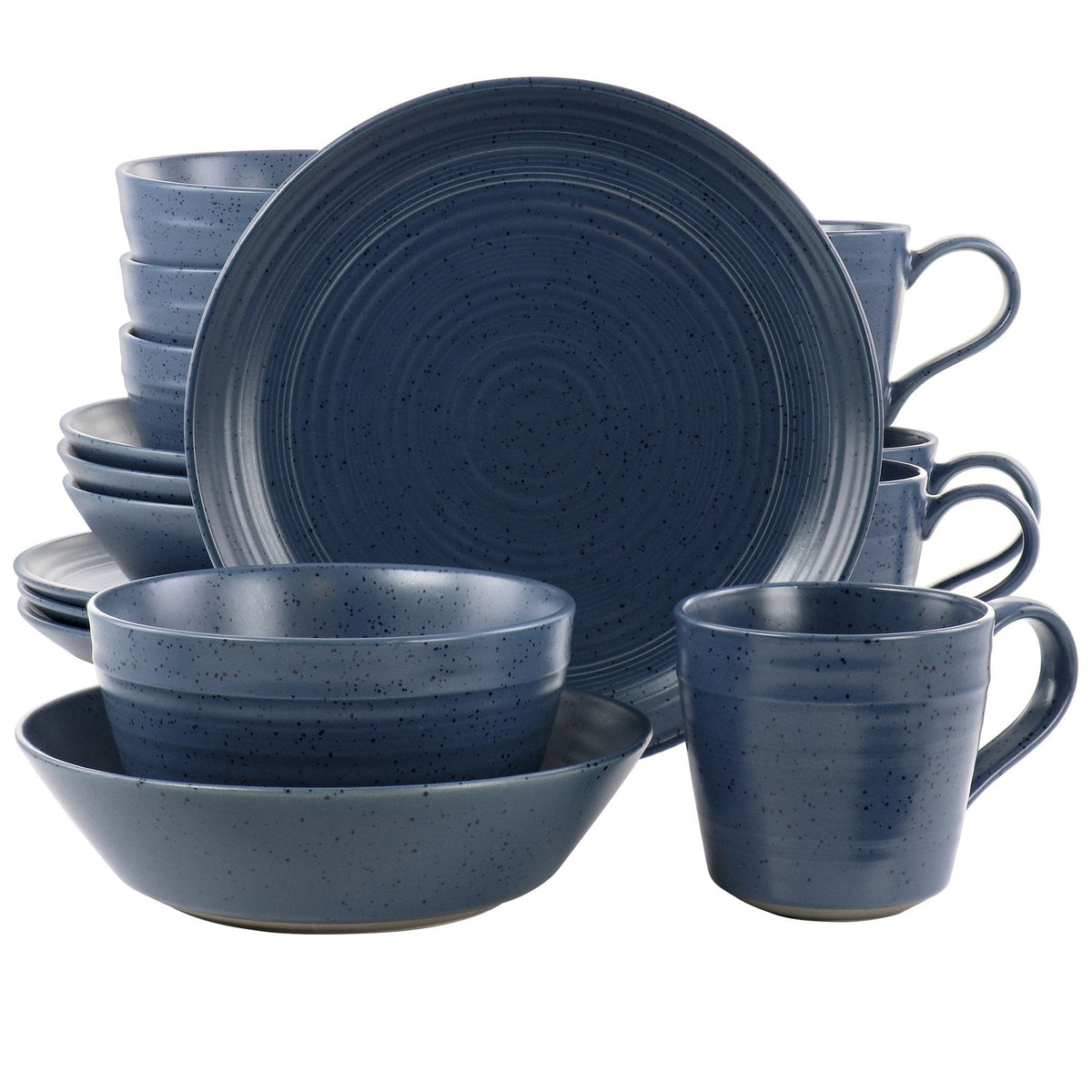 Milbrook Blue 16 Piece Dinnerware Set