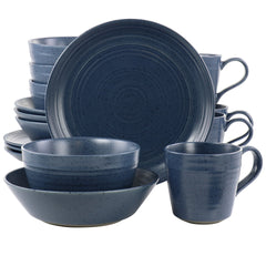 Milbrook Blue 16 Piece Dinnerware Set