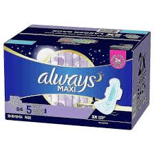 Maxi Pads, Size 5 Extra Heavy Overnight, 54Pads