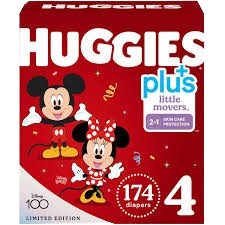 Plus+ Little Movers 2-in- 1 Diapers 174 Pieces Size 4