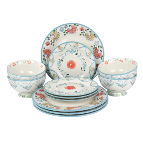 Anaya 12 Piece Stoneware Dinnerware Set