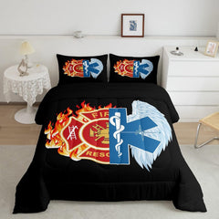 Firefighter Kids Bedding Set 6 Piece Twin Size