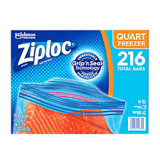Ziploc Quart Freezer 216 Bags