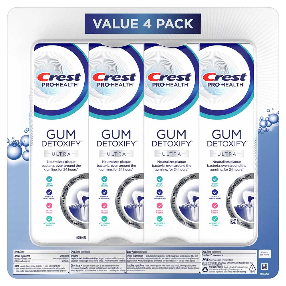 Pro-health Gum Detoxify toothpaste Ultra 4 Pk (133g each)