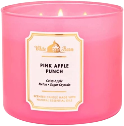 Pink Apple Punch Scented Candle with Natural Essential Oils 411g