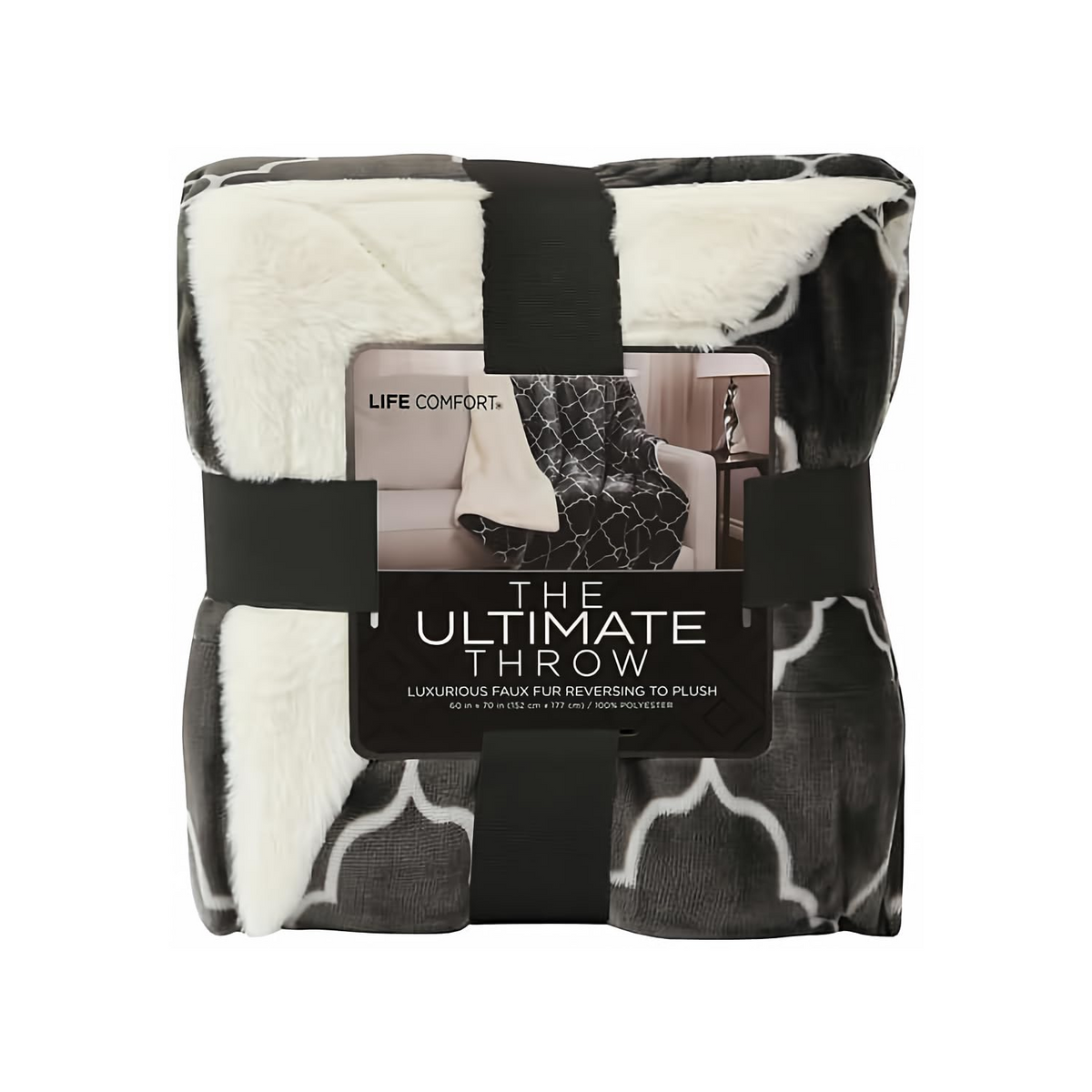 The Ultimate Throw Luxurious Faux Fur Reversing to Plush ITM:1727300