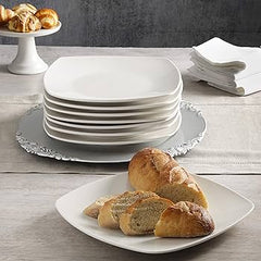 8 Piece Zen Buffetware Fine Ceramic Dinner Plate Set