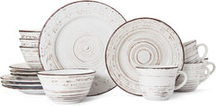Trellis White 16 Piece Dinnerware Set, RMLR