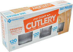 Clear Cutlery 360pc