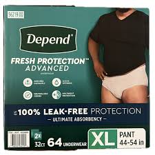 Depend Fresh Protection Adult Incontinence Underwear for Men, Disposable, Maximum, Extra Large 68