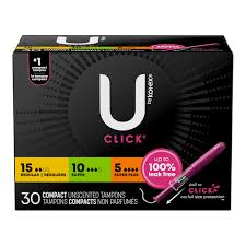 30 Compact Unscented Tampons (Reg, Super, Super Plus)