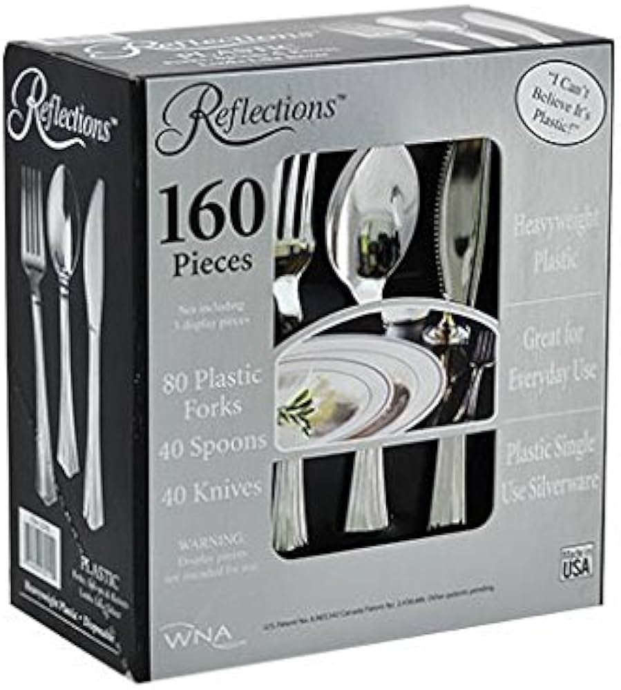 160pc Plastic Single Use Silverware