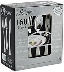160pc Plastic Single Use Silverware