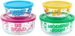 Simply Store Decorated Glass Storage 8 Piece Set
