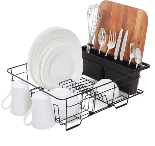 Large Dish Rack with Cutting Board Caddy 47.4*36*14.4 cm