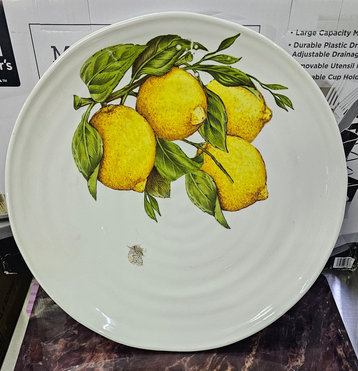 Lemons Serving 15" Round Platter ITM: 780826