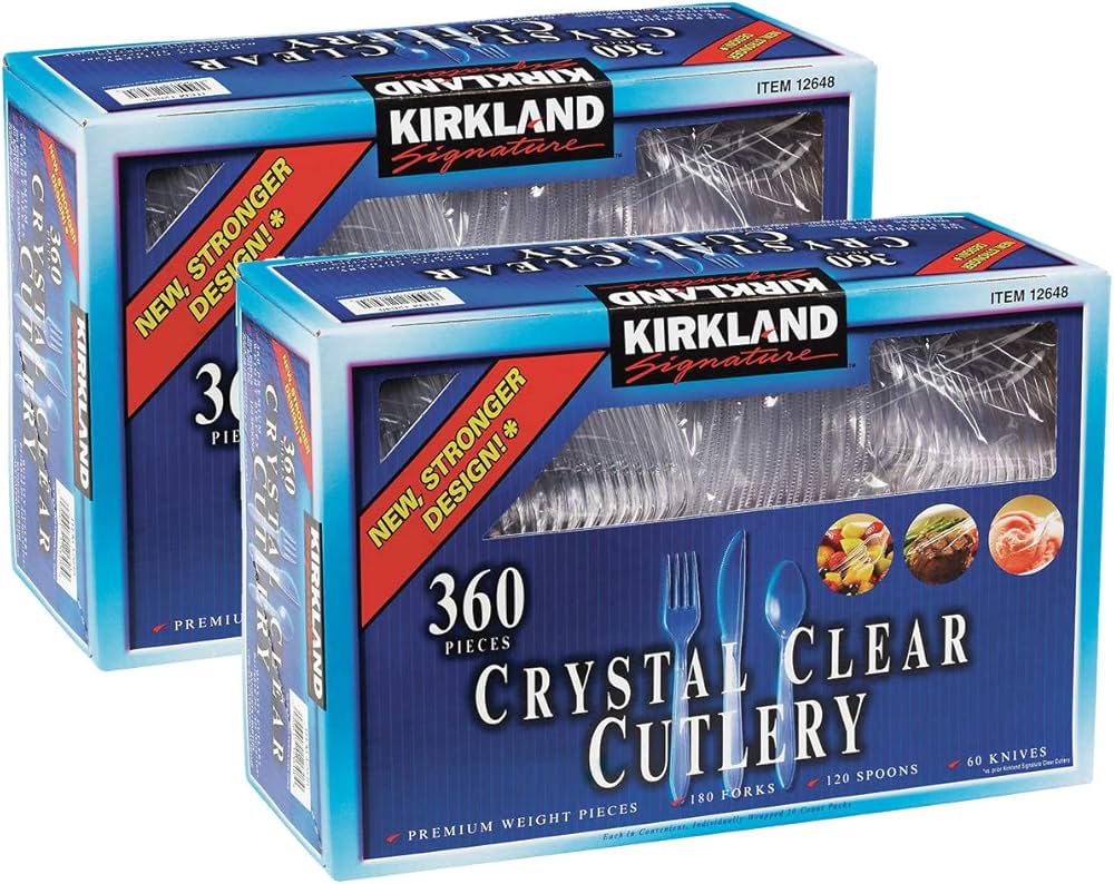 Crystal Clear Cutlery 360pc
