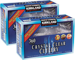 Crystal Clear Cutlery 360pc