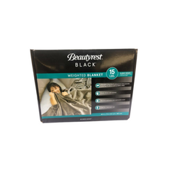15Lb Black Weighted Blankets 48" by 72" ITM: 1350288