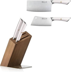 Elbert Series, White 3 Piece HUA Cleaver Block Set