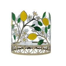 Lemon Tree 3-Wick Candle Holder Pedesatal