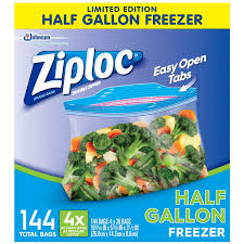 Ziploc Half Gallon Freezer 144 bags