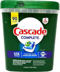 Cascade Complete Dishwater Detergent Fresh Scent With Dawn 90 action Packs
