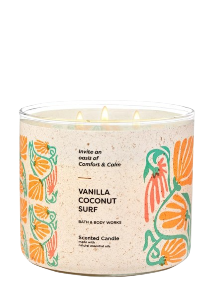 Vanilla Coconut Surf with Essential Oils Scented Candle 411g