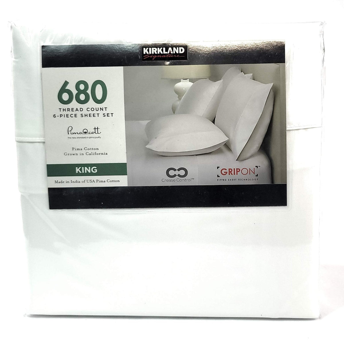 680 Thread Count 6-Piece Sheet Set King ITM: 1306091 Bright White