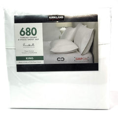 680 Thread Count 6-Piece Sheet Set King ITM: 1306091 Bright White