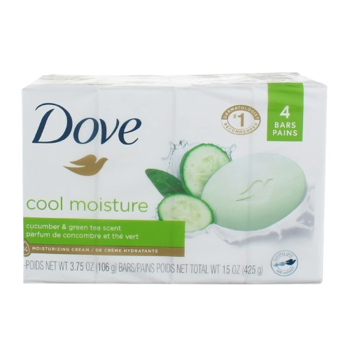 Cool Moisture Cucumber and Green Tea Scent Moisturising Cream 16 Bars 106g Each