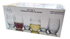 Cheers Set of 6 Stemless Wine Glasses 502ml
