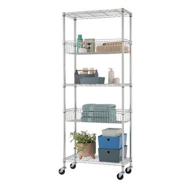 5 Tier Square Rack With Wheels