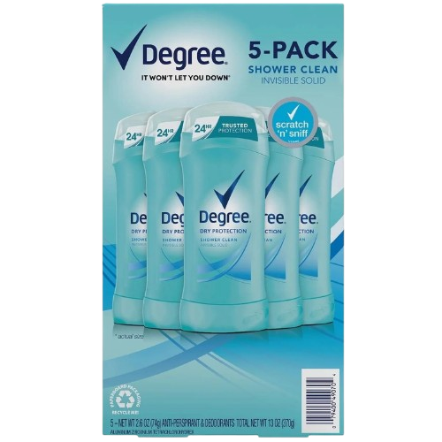 5-Pack Shower Clean Antiperspirant Deodorant 74g Each