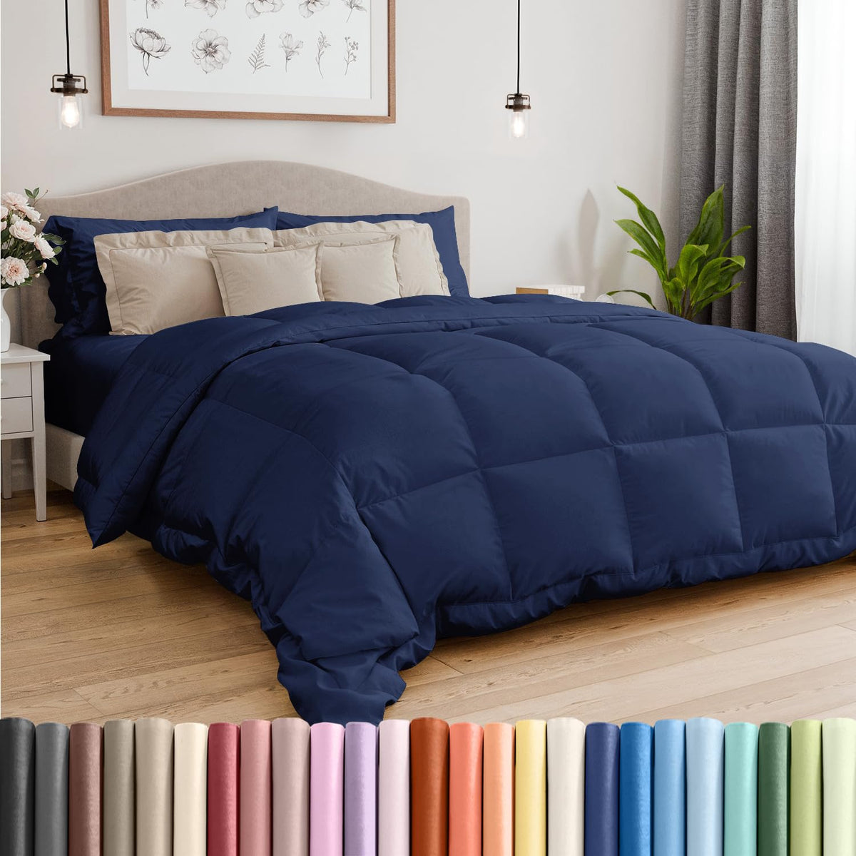 Down Alternative Comforter Set King K-Copen Blue ITM: 1277772