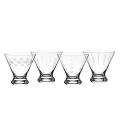 Cheers Set Of 4 Stemless Martini Glasses 236 ml