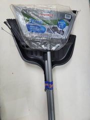 3 Pack Indoor and Outdoor Angle Brooms With Heavy Duty Dust Pan